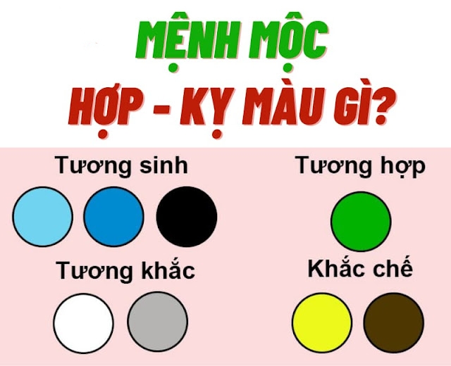 màu sắc hợp mệnh mộc