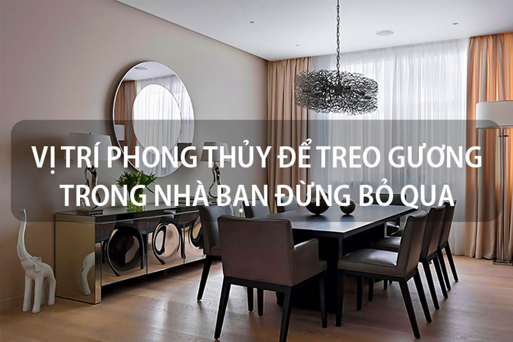 để gương trong phòng khách