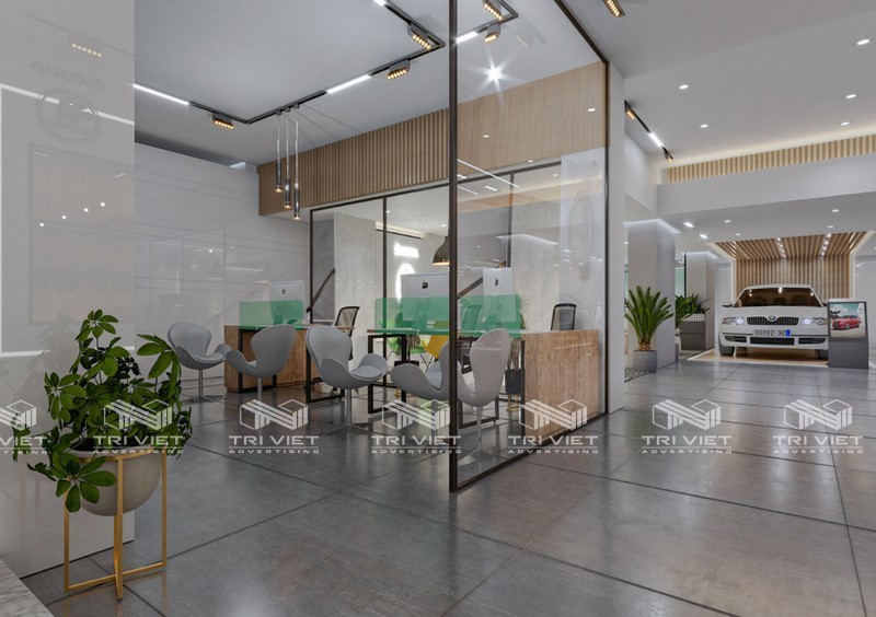 trang trí showroom đẹp hiện đại
