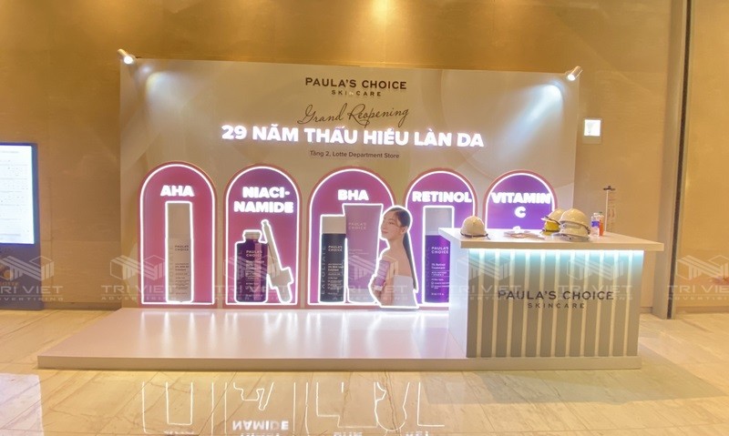 thiết kế booth quảng cáo giá bao nhiêu