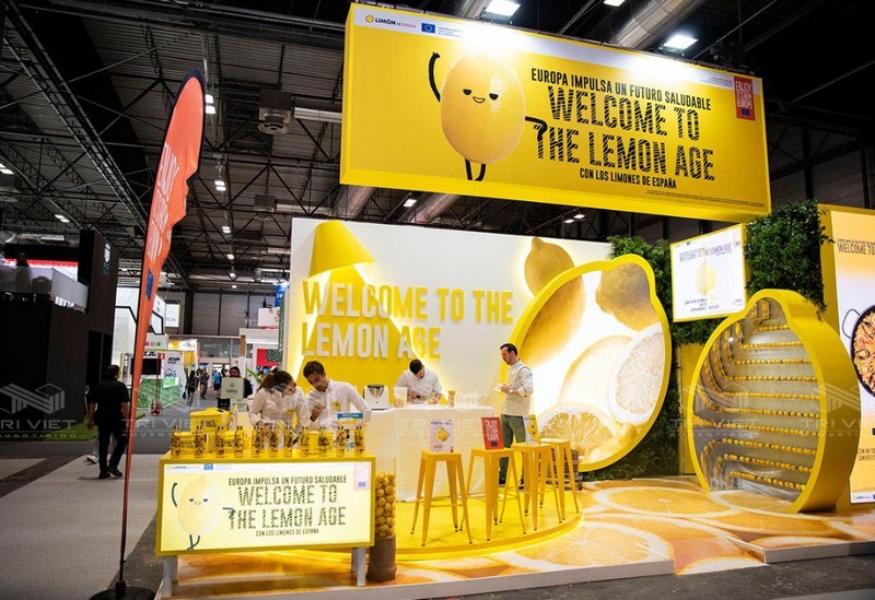 thiết kế booth quảng cáo giá tốt