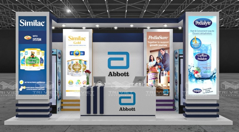 thiết kế booth quảng cáo hiện đại