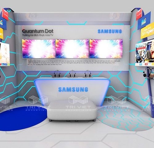Thi Công Booth Quảng Cáo Samsung Thiết Kế Chuyên Nghiệp
