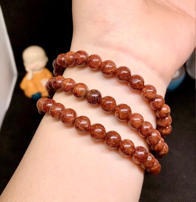 vòng tay thạch anh tóc đỏ