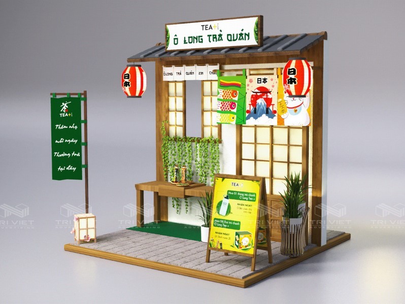 booth trưng bày sản phẩm review