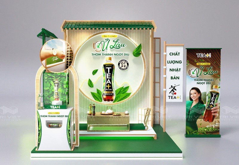 thiết kế booth quảng cáo hiện đại
