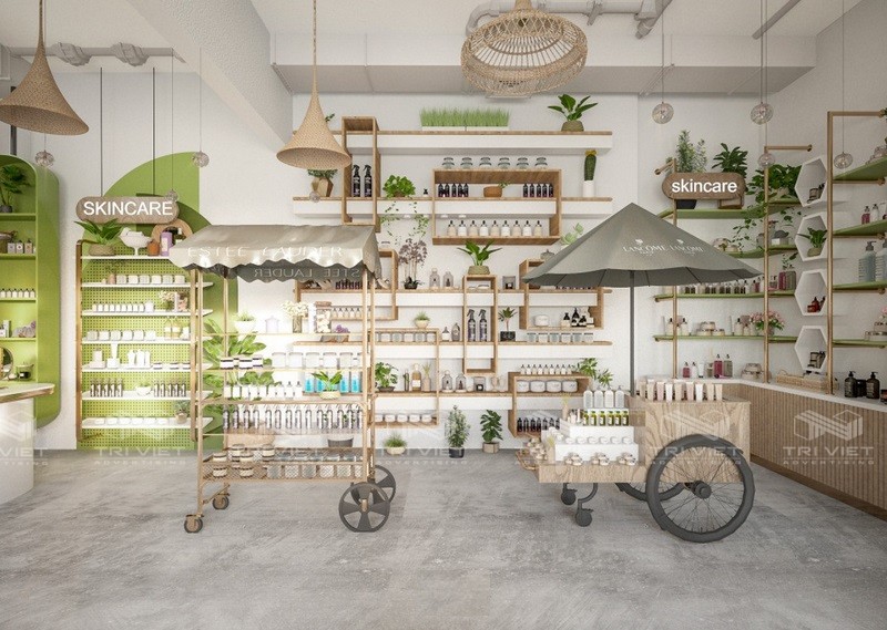 Trang trí nội thất showroom sản phẩm dược phẩm