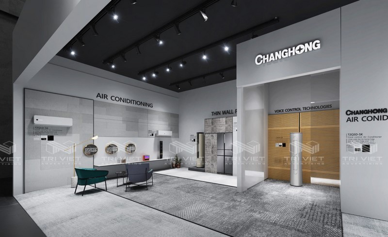 trang trí showroom đẹp hiện đại