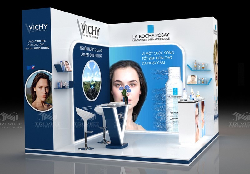 thiết kế booth bán hàng giá rẻ