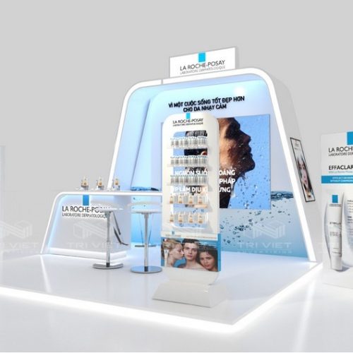 Thiết Kế Booth Triển Lãm Mỹ Phẩm Sáng Tạo, Chuyên Nghiệp