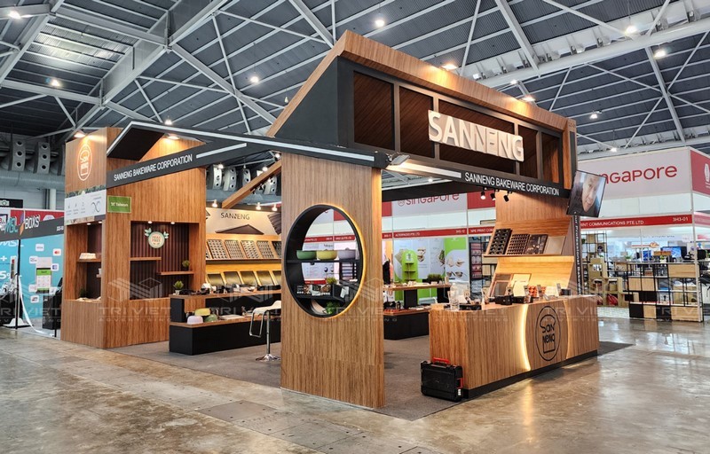 thiết kế booth quảng cáo hiện đại