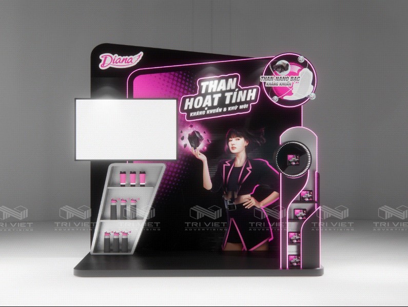 lắp đặt booth quảng cáo thu hút