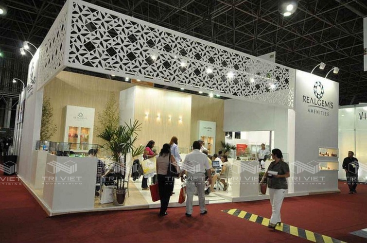 gói trang trí gian hàng hội chợ