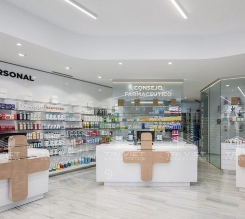 Thiết Kế Nội Thất Hiện Đại Cho Showroom Dược Phẩm Giá Rẻ