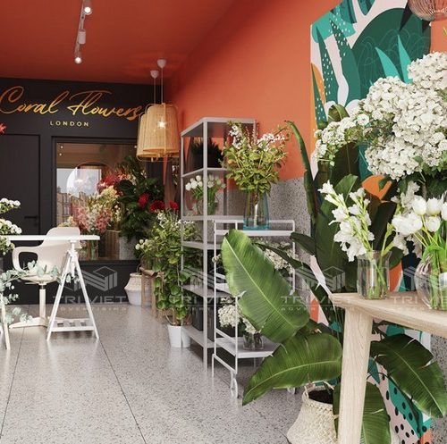 Trang Trí Shop Hoa Tươi Phong Cách Trẻ Trung, Hiện Đại
