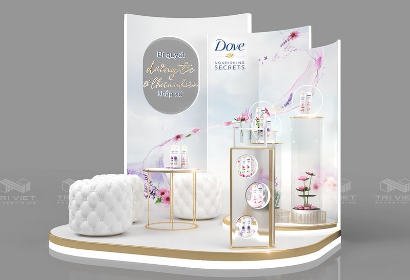 trang trí gian hàng hội chợ hiện đại