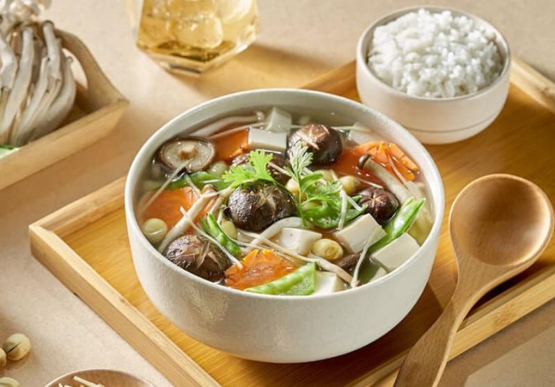 cách nấu canh nấm chay
