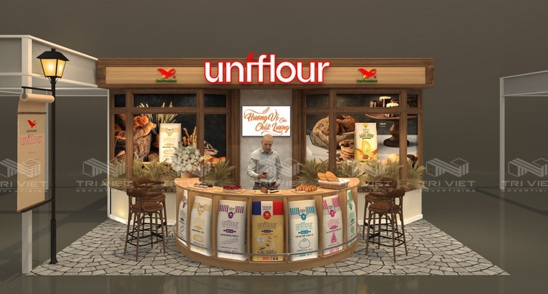 trang trí gian hàng hội chợ ấn tượng