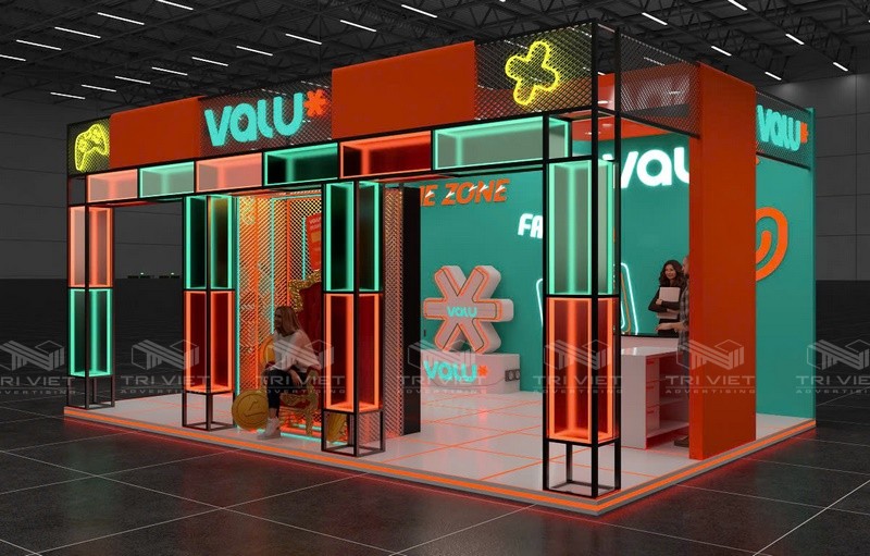 thi công gian hàng hội chợ