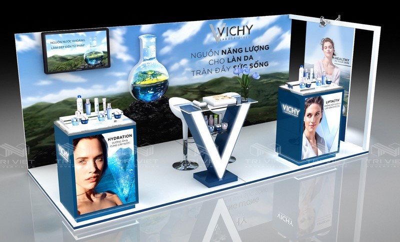 kích thước gian hàng hội chợ