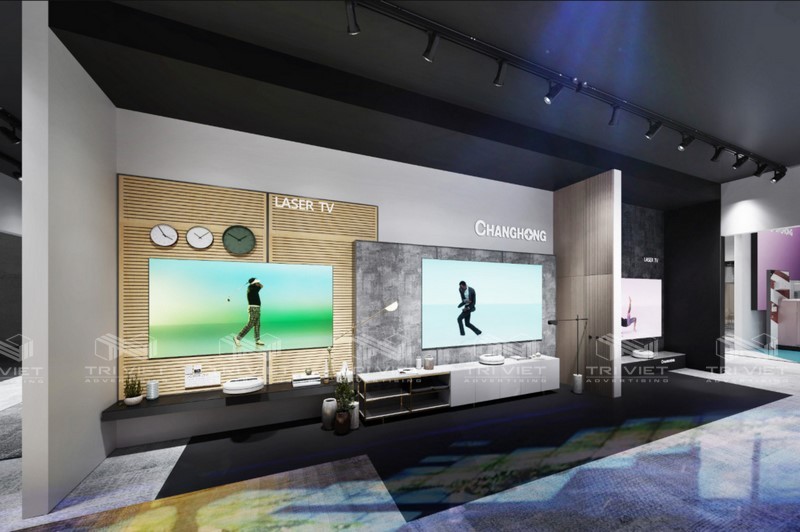 thi cong noi that showroom