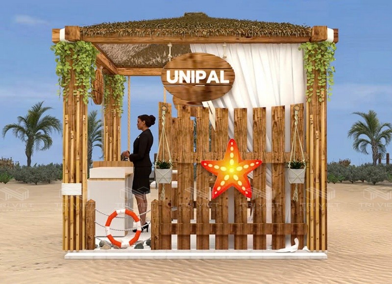 thi cong gian hang mua he