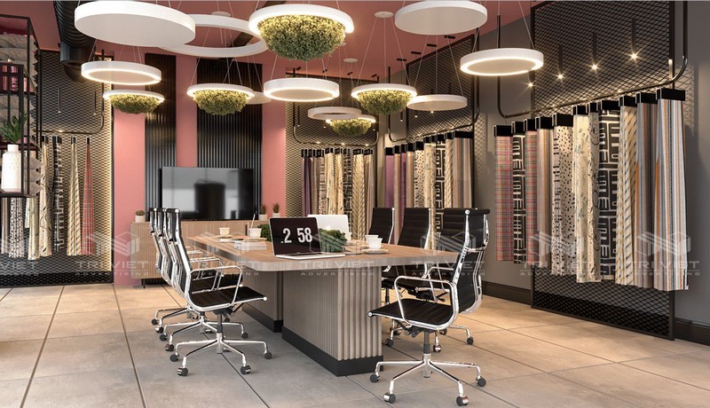 thi công nội thất showroom độc đáo