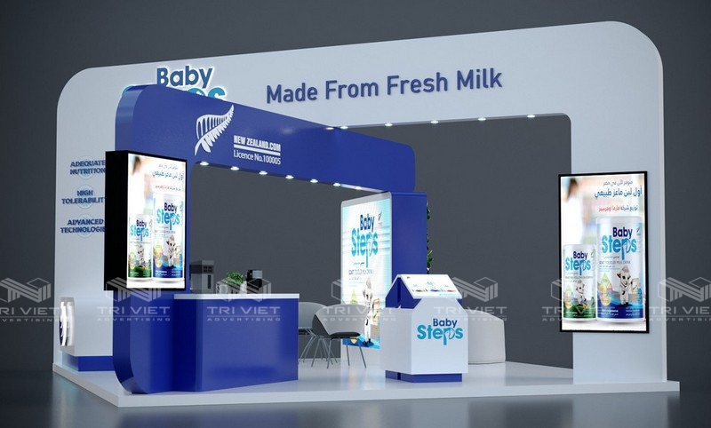 trang trí gian hàng nổi bật