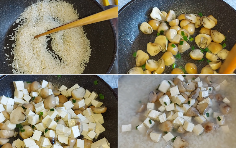 nau chao nam chay ngon