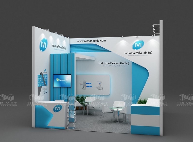 cách bày trí gian hàng hội chợ