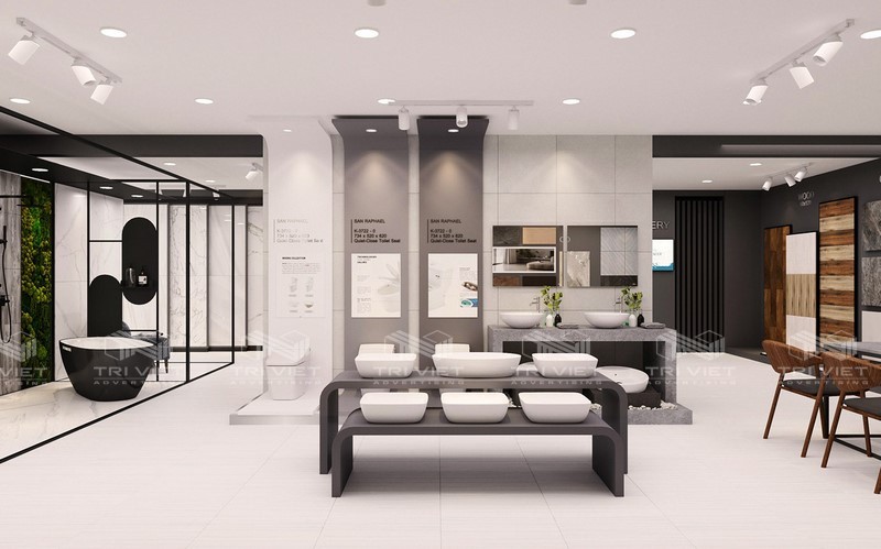 thi cong showroom gia re an toan