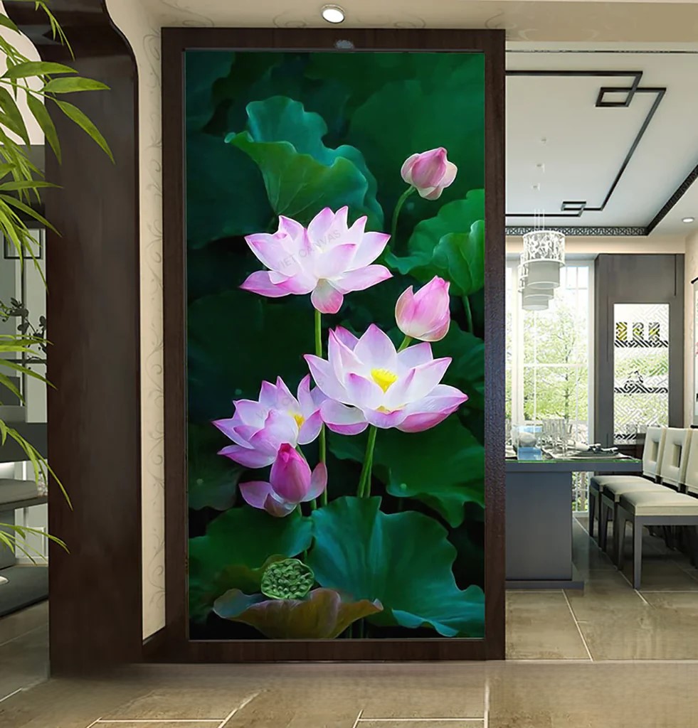 tranh phong thuy sen