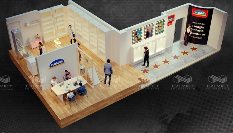 quy trình thi công showroom