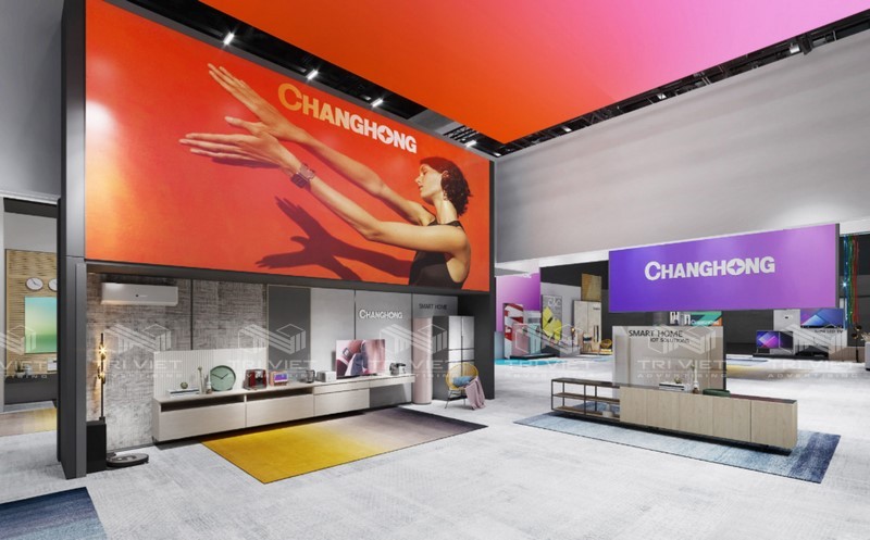 thi cong showroom