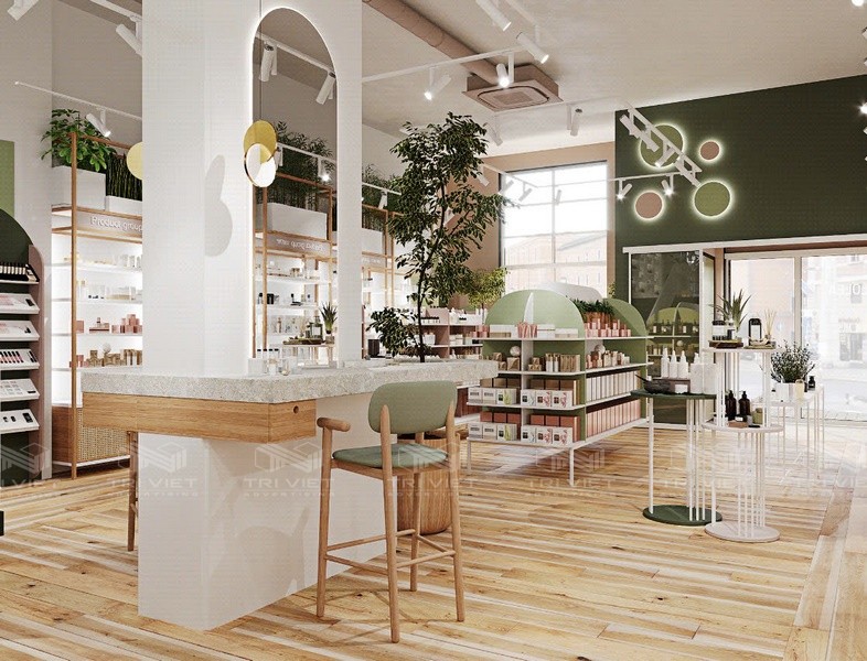 thi công showroom mỹ phẩm