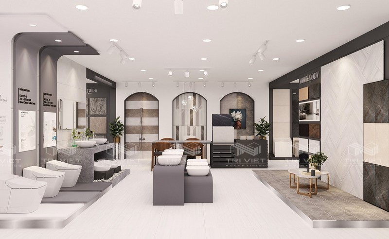 thi cong showroom