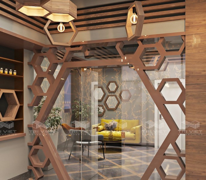 trang tri showroom dep